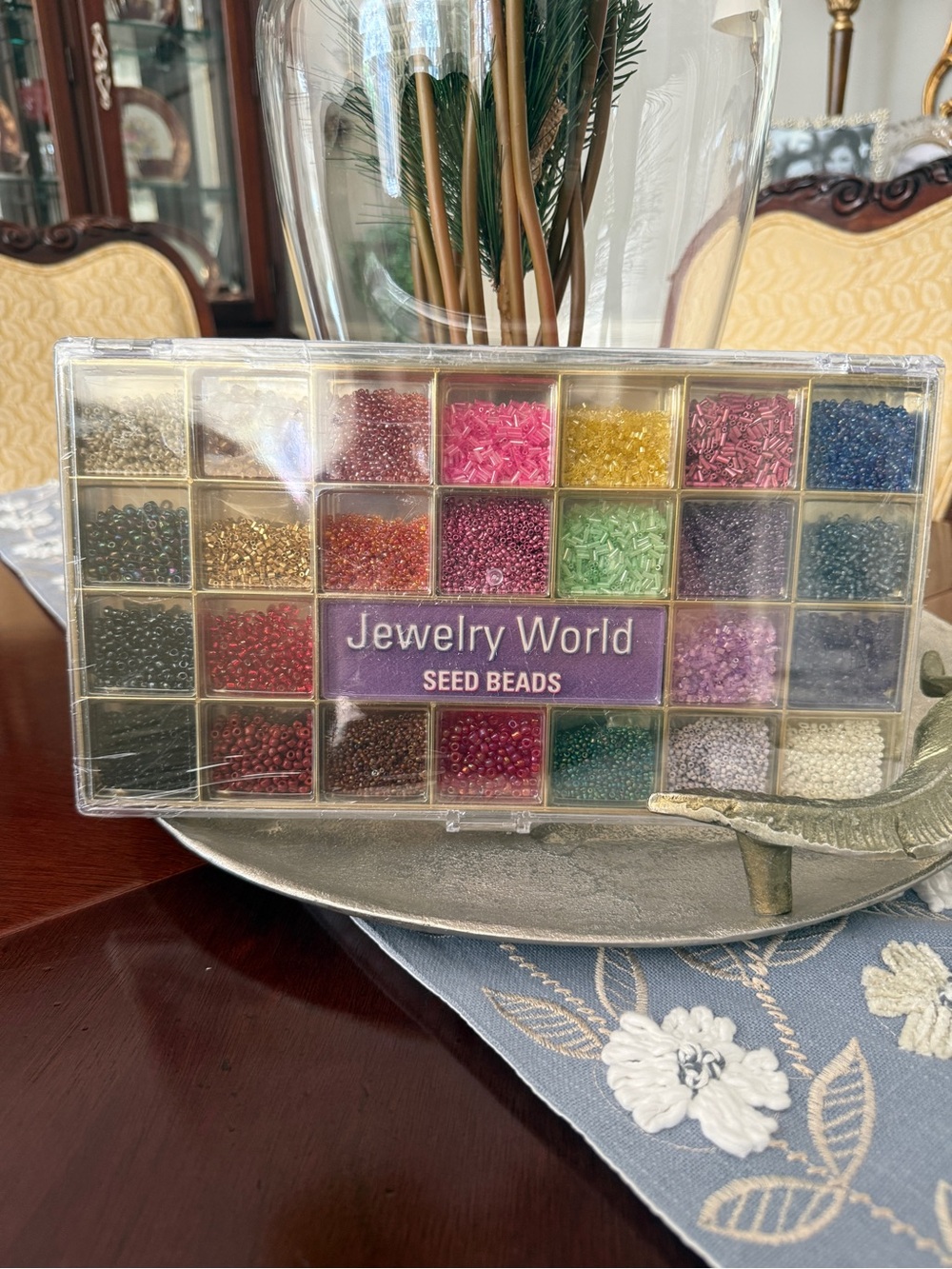Battat Jewelry World Seed Beads Craft Kit Multicolor Bead Organizer Case